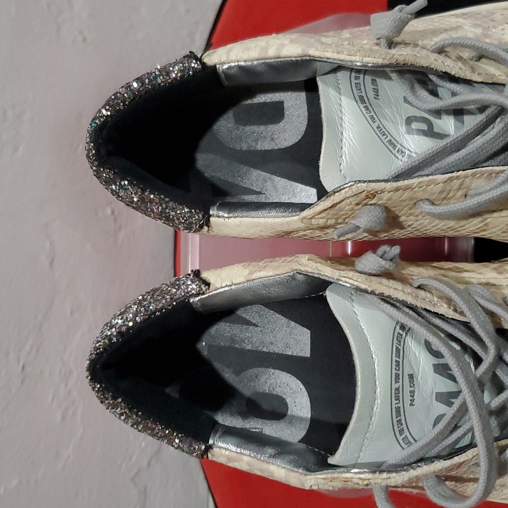 P448 John Sunset Embossed Python Sneaker With Iri… - image 5